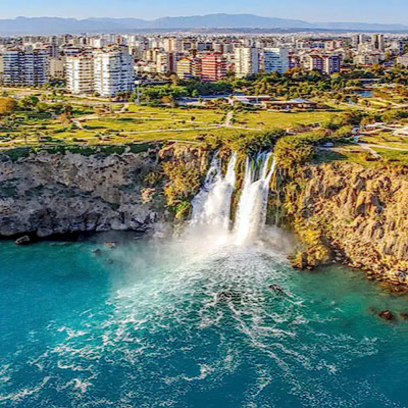 Waterfall and Island